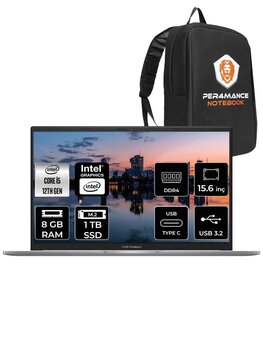 Asus Vivobook 15 X1504za I5 1235u 8gb Ram 1tb Ssd 15.6'' Fhd Fdos Bq451 & Per4 Çanta