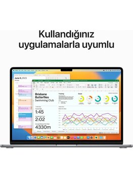 Apple Macbook Air M2 15.3" 8 Gb Ram 256 Gb Ssd Dizüstü Bilgisayar Uzay Grisi