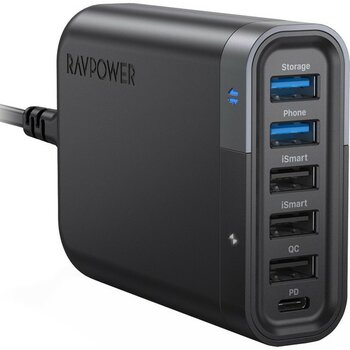 Ravpower RP-UM002 60W Port USB USB C Filehub Şarj ve Depolama Cihazı