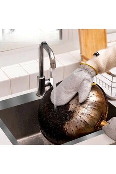 Ellesill Alüminyum Folyo Bulaşık Eldiveni - Dayanıklı, Sıcak Suya Uygun Tekli Temizlik Eldiveni