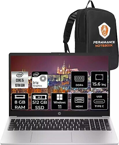 HP 250 G10 8A538EA 15.6 inç Intel Core i5 1335U 8 GB 512 GB SSD Intel Graphics Windows 11 Home