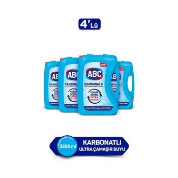 Abc Ultra Çamaşır Suyu 3,25 Lt Karbonatlı 4'lü Paket
