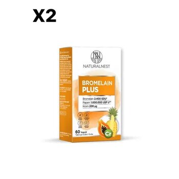 NaturalNest Bromelain Plus 2x60 Kapsül