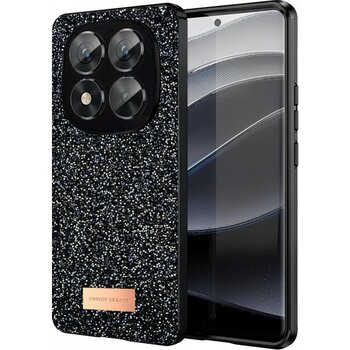 Marsilyan Xiaomi Redmi Note 14 Pro 5G Bright Simli Kapak - Siyah - Renkli - 1