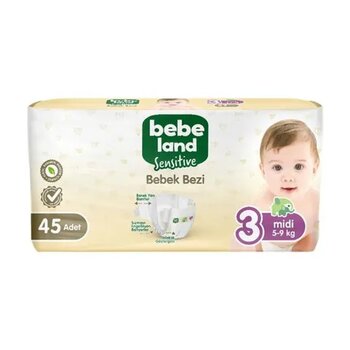 Bebeland Sensitive No:3 Midi 45 Adet Bebek Bezi