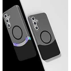 Galaxy S24 FE Kılıf M-Safe Şarj Özellikli Mıknatıslı Zore Duble Kapak - Siyah