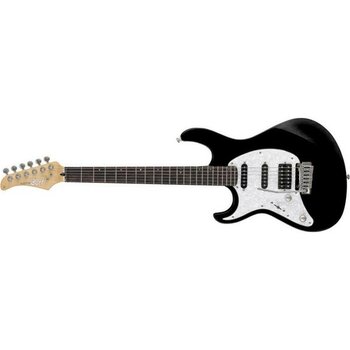 Cort G250LHBK Solak Elektro Gitar | Siyah Renk, Sol El Uyumlu, S-S-H Manyetik Dizilimi, Tremolo Köprü Sistemi