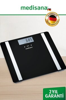 medisana Alman Tasarım Geniş Lcd Ekranlı Yağ Ölçer Fonksiyonlu Vücut Analizli Tartı Baskül