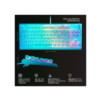 Steelseries Apex 3 Tkl Rgb Suya Dayanıklı Türkçe Gaming Klavye