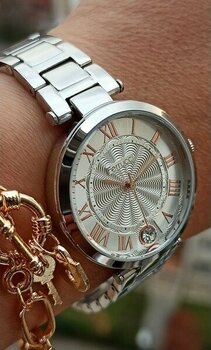 Ferrucci Gümüş Yeni Model Bayan Kol Saati+Bileklik Hediyeli