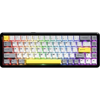 Ajazz AK680 Max - Kablosuz - Manyetik Switch Oyun Klavyesi - Sarı - Siyah