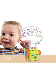 cayenna Bebekler için Oyuncak Işıklı ve Müzikli Trompet Bebek Piyanosu