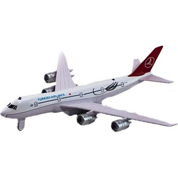 Toysturka Metal Türk Havayolları Uçağı Işıklı Oyuncak Uçak Diecast Uçak