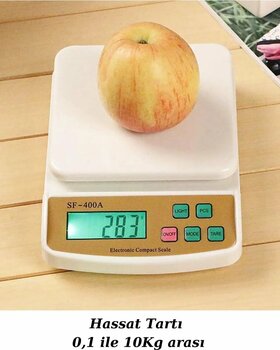 BigSale Dijital Mutfak Tartısı Mutfak Terazisi Hassas Işıklı Lcd Ekranlı Sf400a Mutfak Diyet Tartı Ölçek