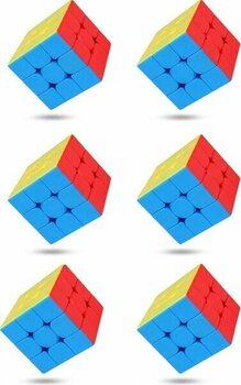 Toyaş 6 Adet Speed Cupe Rubik Küp Zeka Küpü 3x3 Canlı Renkler Hız Küpü,fidget Oyuncak Seyahat Zeka Oyunu - Renkli