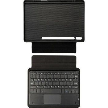 Tredonim Samsung Galaxy Tab S8 Ultra SM-X900 Uyumlu Zore Border Keyboard Bluetooh Bağlantılı Standlı Klavyeli Tablet - Siyah