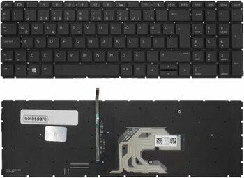 Hp Uyumlu Probook 450 G7 (8Mh57ea), 450 G7 (8Vu15ea) Klavye Tr  Işıklı Siyah