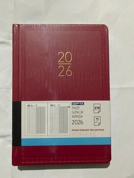 Gıpta 14X20 Günlük Ajanda 2026 - Kırmızı