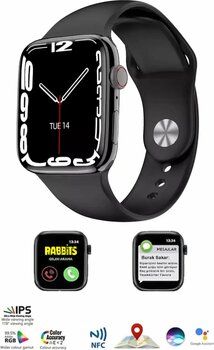 Bunnys Watch 8 Pro 44 mm Siyah Akıllı Saat