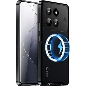 Xiaomi 14 Pro Aromaterapi Manyetik Metal Telefon Kılıfı Siyah