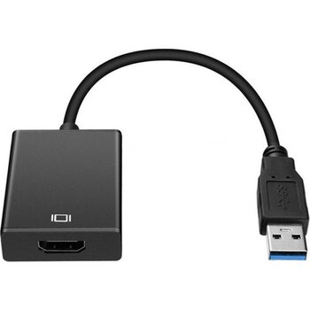 Andy More USB - HDMI Dişi Dönüştürücü Hd Adaptör Kablosu Dizüstü Bilgisayar Projektör Dönüştürücü Sürücüsü Ücretsiz (Yurt Dışından) - Siyah