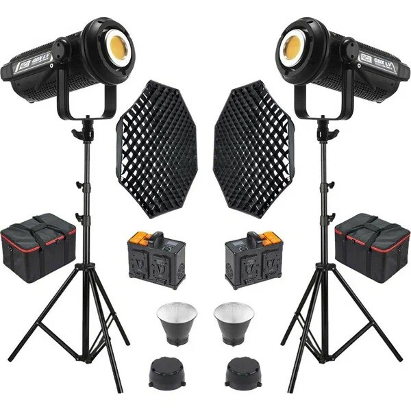 Gdx LV-700C-II 10% - 100% Parlaklık Ayarı 2700K ~ 6500K Renk Sıcaklığı Bi Color 700W Led Video Işığı Full Set