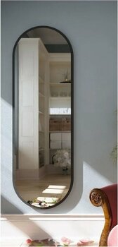 DekorLife Siyah Oval 150x50 Dekoratif Boy Aynası