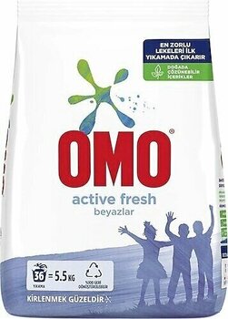 Omo Active Fresh Beyazlar için 5.5 kg Toz Deterjan