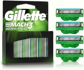 Gillette Mach3 Sensitive Yedek Tıraş Bıçağı, 4'lü