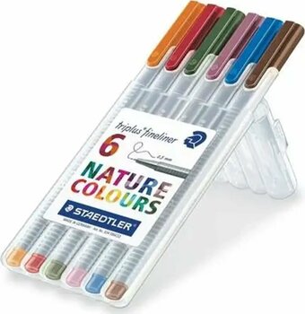Staedtler Triplus Fineliner 0.3 mm Pastel Renkler 6'lı Keçeli Kalem Seti
