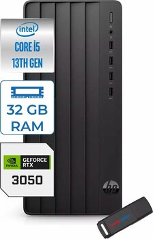 Hp 290 Pro G9 Intel I5-13400 32GB 2tb SSD 6GB/RTX3050 Windows 11 Pro Masaüstü Bilgisayar RTB6JD6ESP14+ZETTAUSBBELLEK