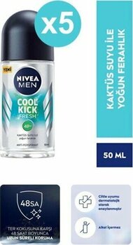 Nivea Men Cool Kick Fresh Erkek Roll-On 50ML X5