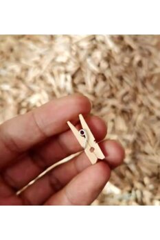 KAYAX Dekoratif Ahşap Mini Mandal 100 lü Paket