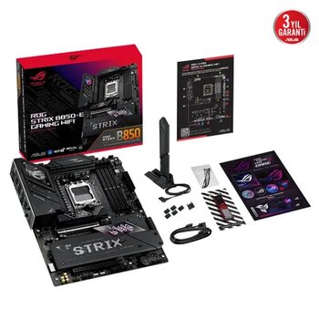 Asus ROG Strix B850-E Gaming 4xDDR5 5x M2 HDMI DP AMD Ryzen 9000 Serisi AM5 Soket Anakart