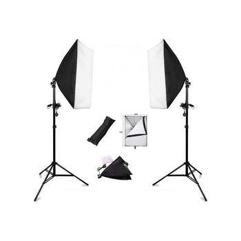 Fototek 50X70CM Softbox Ikili Sürekli Işık Seti 50X70 Softbox Strobist Set