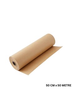 roco paper Kraft Rulo Ambalaj Kağıdı, Çeyiz, Hediye Paketleme, Çiçek Buket, DIY Kağıdı, 80 gr - 50cm x 50m