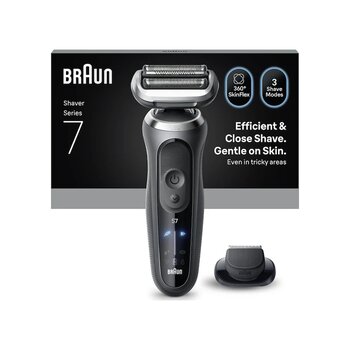 Braun Series 7 Elektrikli Tıraş Makinesi, Islak Ve Kuru, Hassas Düzeltici Başlık, 72-g1200s 1 Saat Gri