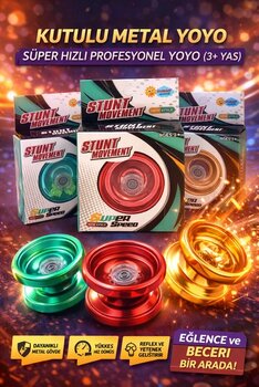 Stunt Movement Kutulu Metal Yoyo  Süper Hızlı Profesyonel Yoyo 1 Adet