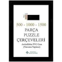 Selçuklu Sanat Puzzle Çerçevesi 30 mm 60x85 cm 1500'lük Siyah