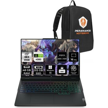 Lenovo Legion Pro 7 Intel Core I9 14900HX 48GB 512GB SSD RTX4080/12GB 175W 16" Qhd+ 240Hz W11P Taşınabilir Bilgisayar & Per4 Çanta 83DE0086TRP407