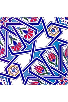 Armada Çini 20x20 Cm Ac 17 Geometrik Desenli Çini Seramik Karo