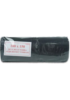 Ögem Hantal Boy Çöp Torbası 100 x 150 cm 10'lu Rulo x 20 Paket 200 Adet Siyah