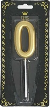 4 Adet   Rakam Mum 0 Numara Altın