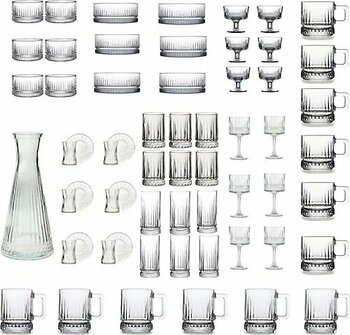 Paşabahçe Elysia 61 Parça Bardak, Sunumluk, Çerezlik , Dondurmalık Full Çeyiz Seti