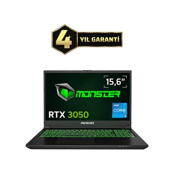 Monster Abra A5 V21.5 I5-12450h 16 Gb 500 Gb Ssd Rtx3050 15.6" Free Dos Dizüstü Bilgisayar
