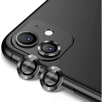 iPhone 11 Uyumlu Khyr Cl-12 Premium Safir Parmak Izi Bırakmayan Anti-Reflective Kamera Lens Kor - Siyah