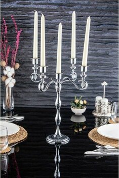 Sena Vela 5'li Şamdan (310-K-5) - Gümüş