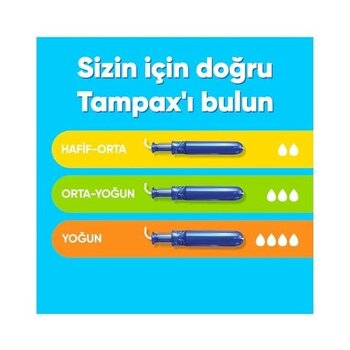 Orkıd Tampax Tampon Pearl Comapk Normal, 16 Adet 3lü Paket - Option-1 - Beyaz