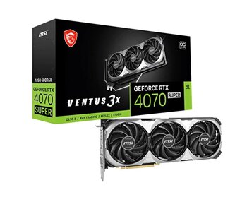 MSI GeForce RTX 4070 Super 12G Ventus 3X OC Gddr6x 192 Bit Dx12 Dlss 3 Gaming Oyuncu Ekran Kartı