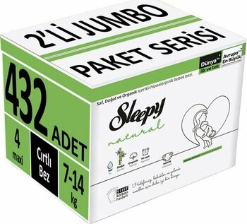 Sleepy Bebek Bezi Natural Beden:4 7-14 kg Maxi 432'li - 4